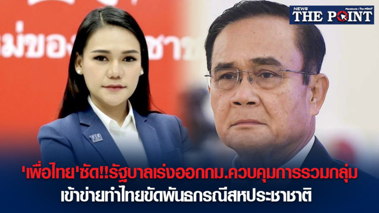 ‘เพื่อไทย’ซัด!!รัฐบาลเร่งออกกม.ควบคุมการรวมกลุ่ม เข้าข่ายทำไทยขัดพันธกรณีสหประชาชาติ