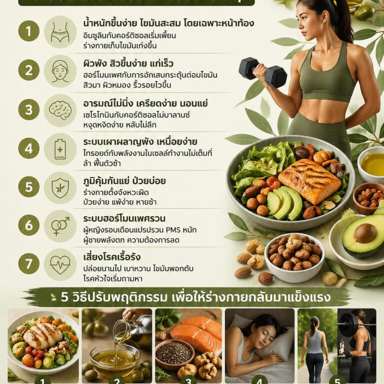 ฮอร์โมนไม่สมดุล + การอักเสบเรื้อรัง = ระบบในร่างกายรวนแบบเงียบ ๆ