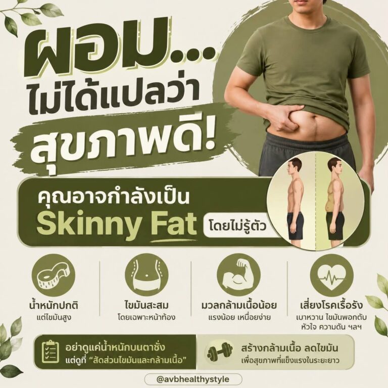 ผอม…ไม่ได้แปลว่าสุขภาพดี! คุณอาจกำลังเป็น Skinny Fat โดยไม่รู้ตัว